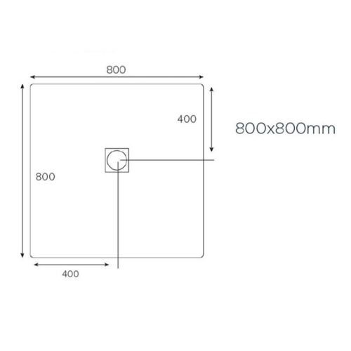 AREZZO design SOLIDSoft zuhanytálca 80x80 cm, FEHÉR, színazonos lefolyóval AR-8080W