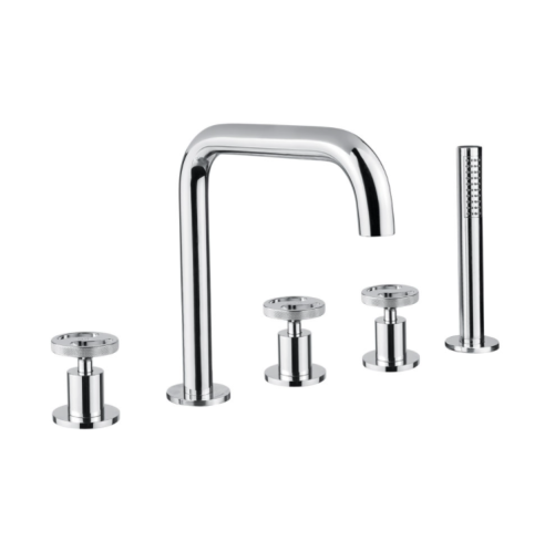 Bugnatese MILLENOVECINQUANTA peremre szerelt 5 üléses kádcsaptelep, fényes foszforszürke 4580NF