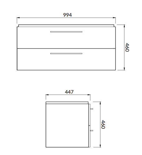 Cersanit Lara 100 alsószekrény kerámia Mille mosdóval, fehér S801-330-DSM