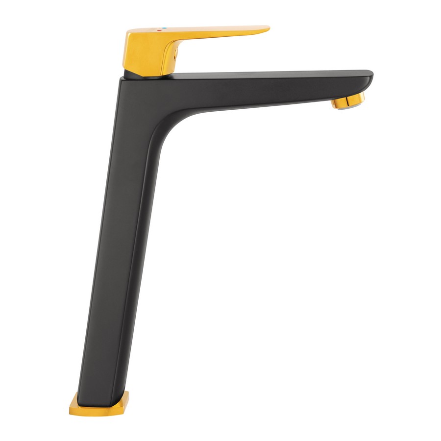 Ferro VITTO BLACK/GOLD VERDELINE magasítot mosdócsaptelep BVI2LVLBLG