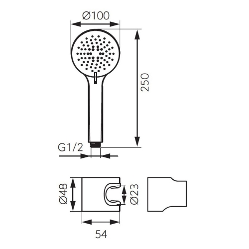 Ferro Rillo zuhanyszett arany szín U365G