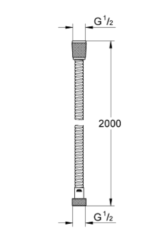 Grohe VitalioFlex Metal Long-Life fém zuhanygégecső 200 cm 22103000