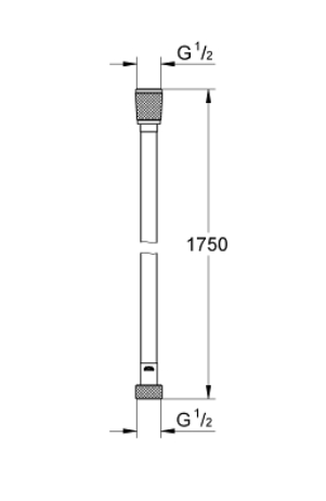 Grohe VitalioFlex Silver zuhanygégecső 175 cm 27506001