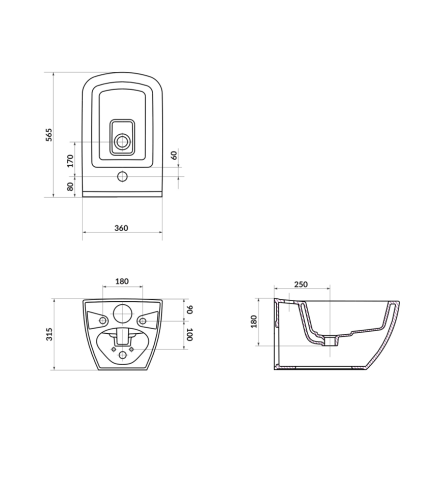 Cersanit Virgo fali bide K118-001