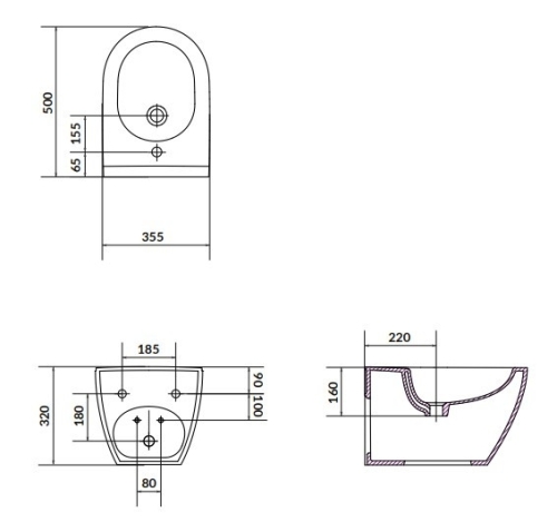 Cersanit Zen fali bide K117-001