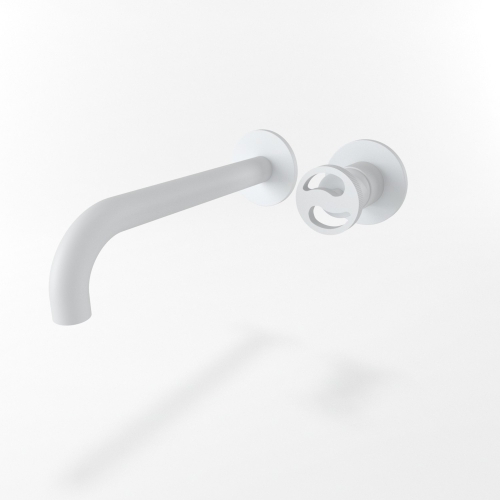 Bugnatese MILLENOVECINQUANTA fal alatti mosdócsaptelep 22 cm kifolyóval klikk-klakk leeresztővel, matt fehér 4665SCOP