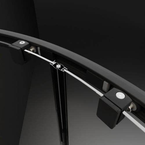 Radaway Premium Pro Black DWJ fekete zuhanyajtó balos, 110 cm 1014110-54-01L