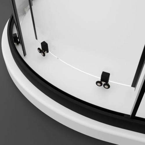 Radaway Premium Pro Black DWJ fekete zuhanyajtó balos, 160 cm 1014160-54-01L