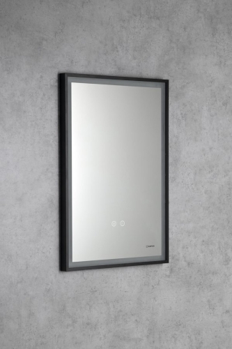 Sapho SORT 47x70cm tükör LED világítással, matt fekete SJ047