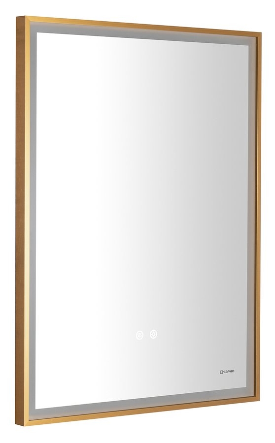 Sapho SORT 60x80cm tükör LED világítással, matt arany SJ080Z
