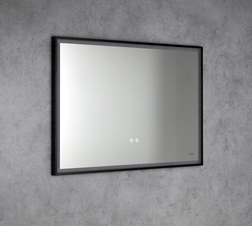 Sapho SORT 100x70cm tükör LED világítással, matt fekete SJ100
