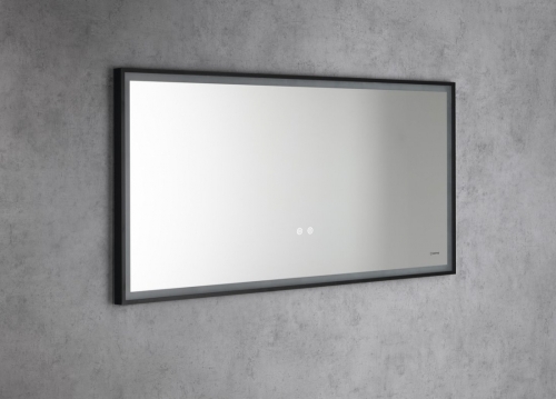 Sapho SORT 120x60cm tükör LED világítással, matt fekete SJ120