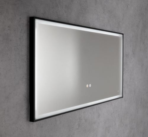 Sapho SORT 120x60cm tükör LED világítással, matt fekete SJ120