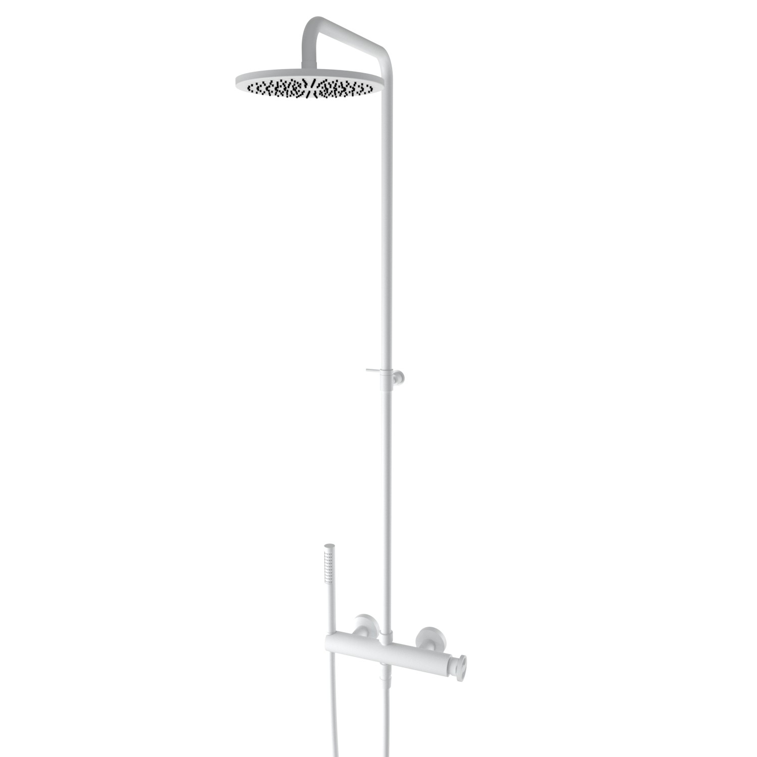 Bugnatese MILLENOVECINQUANTA esőztető rendszer fej és kézizuhannyal, matt fehér 4642CBI