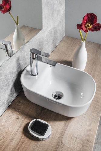 Sapho MANAKI 42x28cm kerámiamosdó, fehér TU0076