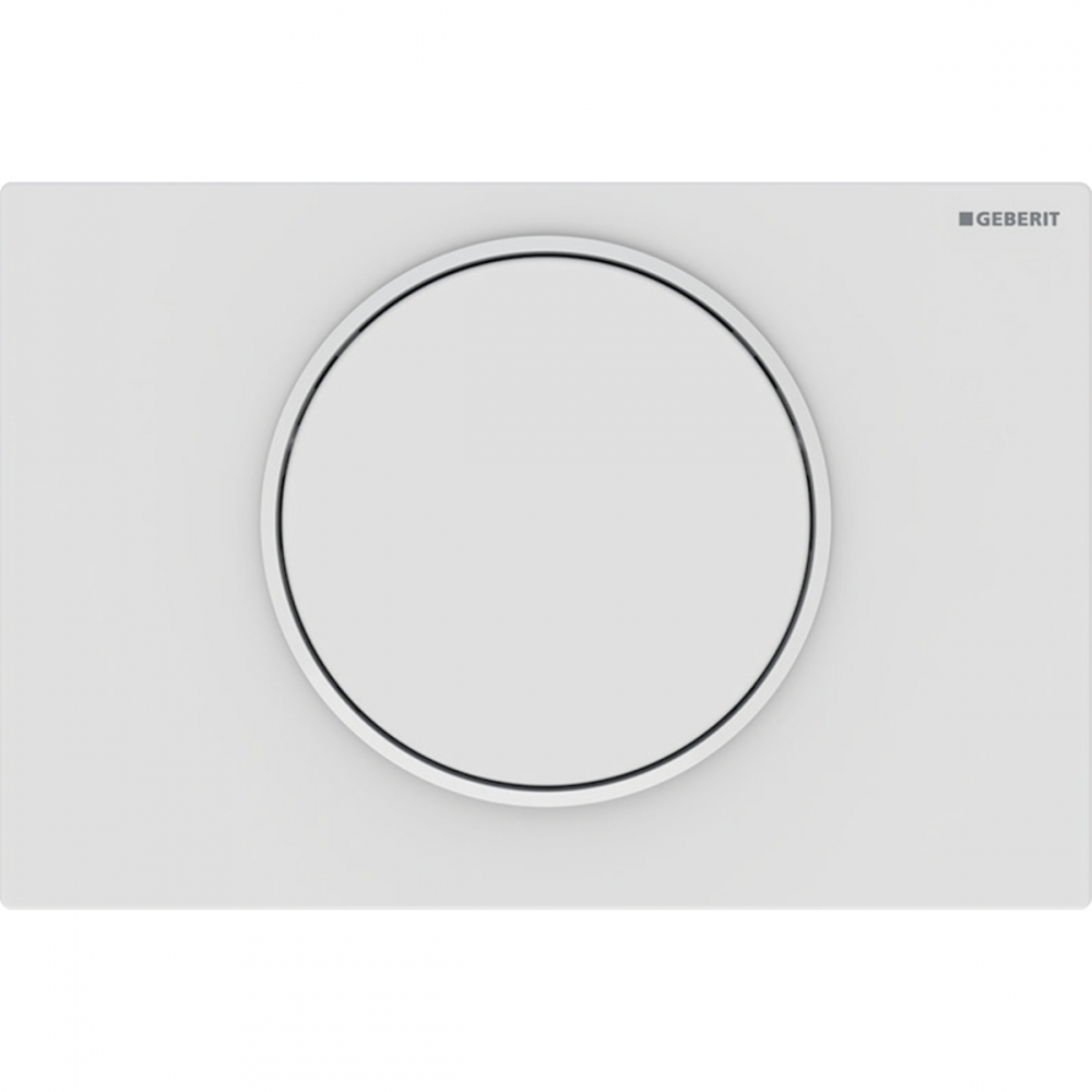 Geberit Sigma10 működtető nyomólap öblítés-stop funkcióval, matt fehér easy-to-clean bevonattal/fehér 115.758.01.5