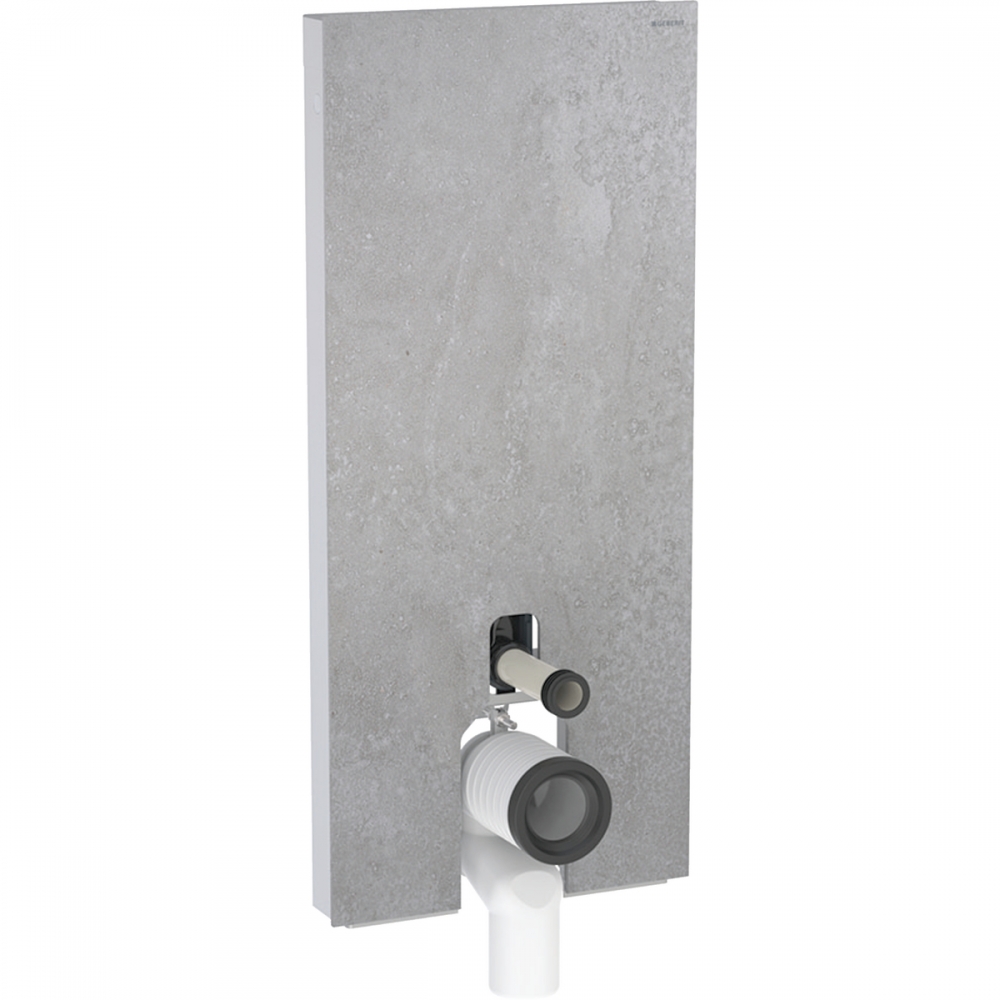 Geberit Monolith 114 szanitermodul talpon álló WC-hez, betonhatású kőanyag/alumínium 131.033.JV.5