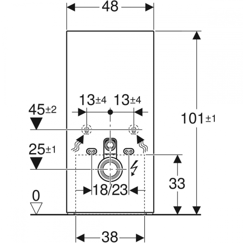 Geberit Monolith Plus 101 szanitermodul fali WC-hez, homokszürke üveg 131.221.JL.7