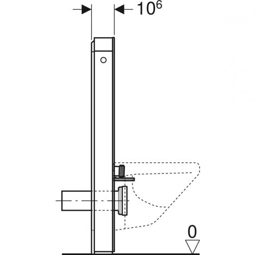 Geberit Monolith Plus 101 szanitermodul fali WC-hez, láva üveg 131.221.JK.7