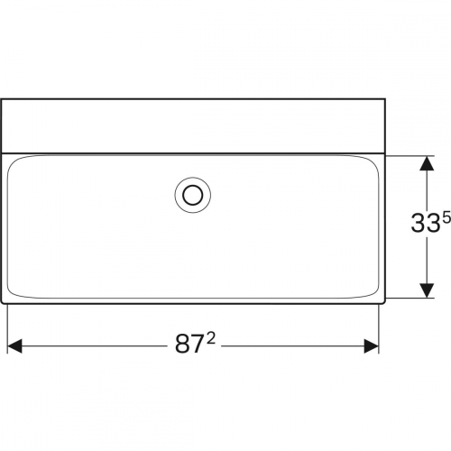 Geberit Xeno 90x48 cm KeraTect mosdó csaplyuk nélkül, fehér 500.532.01.1