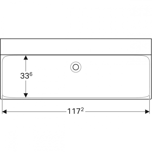 Geberit Xeno 120x48 cm KeraTect mosdó csaplyuk nélkül, fehér 500.552.01.1