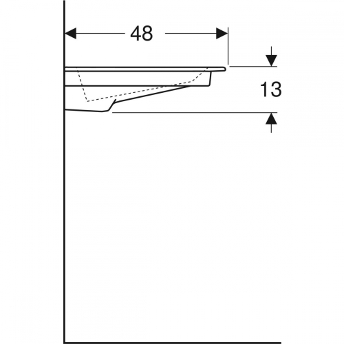 Geberit ONE 60x48 cm KeraTect mosdó csaplyuk nélkül, fehér 505.001.00.1