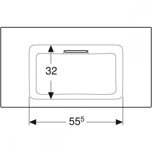 Geberit ONE 90x48 cm KeraTect mosdó csaplyuk nélkül, fehér 505.005.00.1