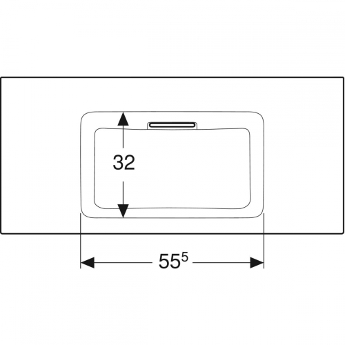 Geberit ONE 105x48 cm KeraTect mosdó csaplyuk nélkül, fehér 505.014.00.1