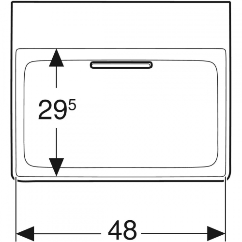 Geberit ONE 50x48 cm KeraTect mosdó csaplyuk nélkül, fehér 505.018.00.1