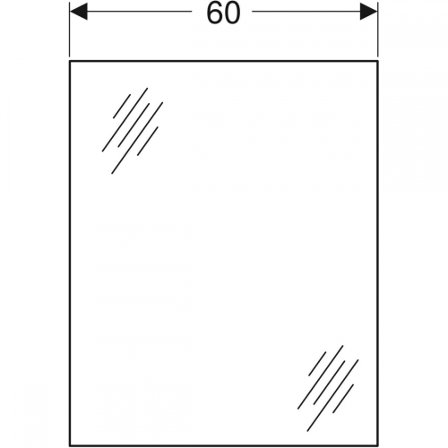 Geberit Selnova Square 60x75 cm tükör 502.891.00.1