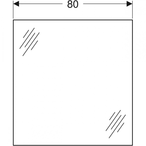 Geberit Selnova Square 80x75 cm tükör 502.892.00.1