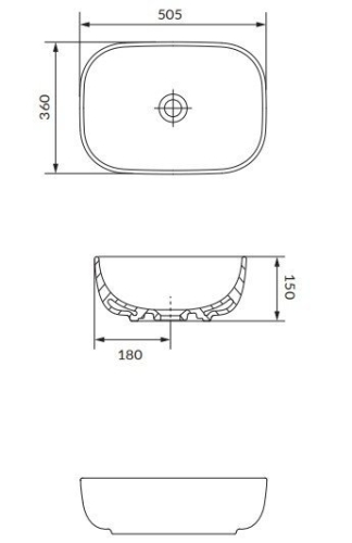 Cersanit Moduo 50 pultra ültethető mosdó, antracit K116-108