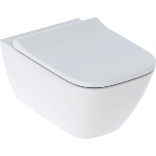 Geberit Smyle Square Rimfree fali WC lassú záródású ülőkével, fehér 500.683.00.2