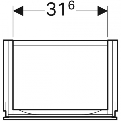 Geberit Xeno 40 alsó szekrény egy ajtóval, faerezetes szürke 500.502.43.1