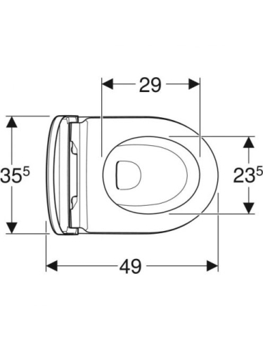 Geberit iCon mélyöblítésű fali WC készlet WC-ülőkével, rövidített kivitel, Rimfree, fehér 502.381.00.1