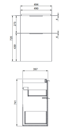 Cersanit City 50 mosdószekrény, fehér S584-016-DSM