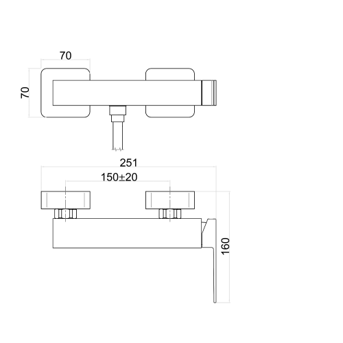 Sapho LATUS zuhany csaptelep, matt fekete 1102-71B
