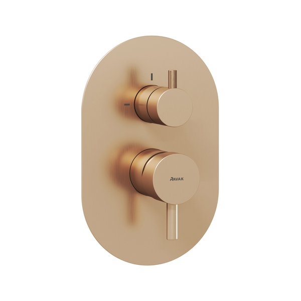 Ravak Espirit ES 065.60RGB.O2.RB07E Falba süllyesztett csaptelep, kétutas, belső egység nélkül - Rose Gold Brushed X070362