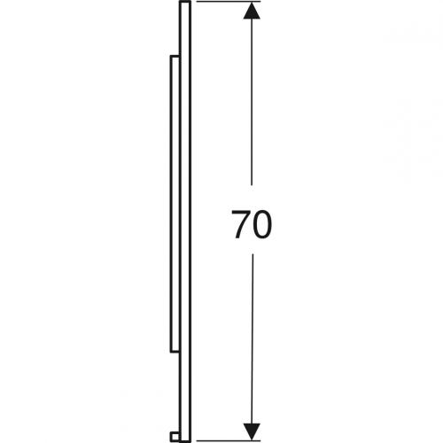 Geberit Option Plus Square 40x70 cm tükör világítással, eloxált alumínium 502.780.00.1