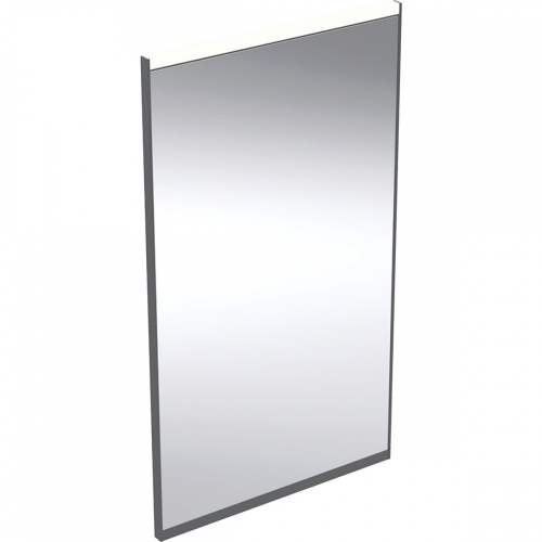 Geberit Option Plus Square 40x70 cm tükör világítással, matt fekete/eloxált alumínium 502.780.14.1