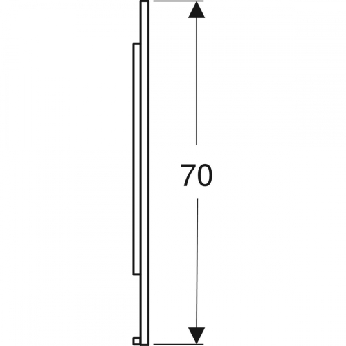 Geberit Option Plus Square 90x70 cm tükör világítással, eloxált alumínium 502.783.00.1