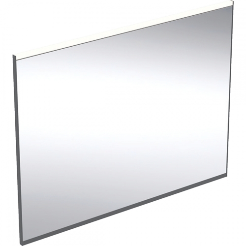 Geberit Option Plus Square 90x70 cm tükör világítással, matt fekete/eloxált alumínium 502.783.14.1