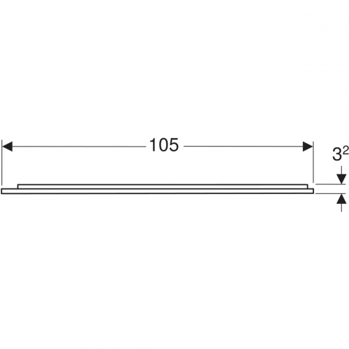 Geberit Option Plus Square 105x70 cm tükör világítással, eloxált alumínium 502.784.00.1