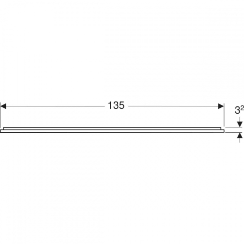 Geberit Option Plus Square 135x70 cm tükör világítással, eloxált alumínium 502.786.00.1