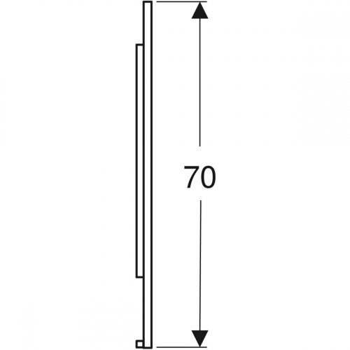 Geberit Option Plus Square 135x70 cm tükör világítással, matt fekete/eloxált alumínium 502.786.14.1