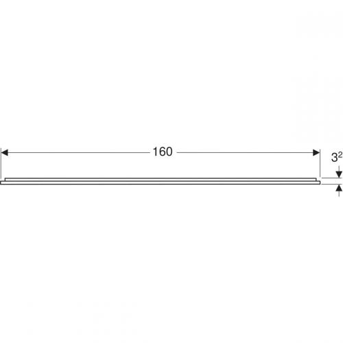 Geberit Option Plus Square 160x70 cm tükör világítással, eloxált alumínium 502.787.00.1