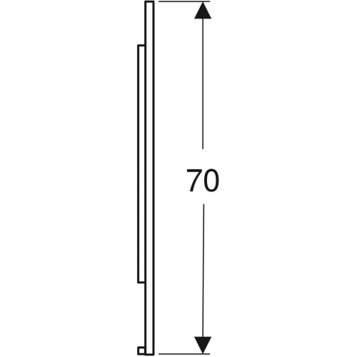 Geberit Option Plus Square 160x70 cm tükör világítással, eloxált alumínium 502.787.00.1