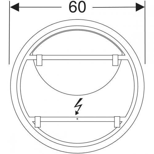 Geberit Option Round 60 tükör világítással 502.797.00.1