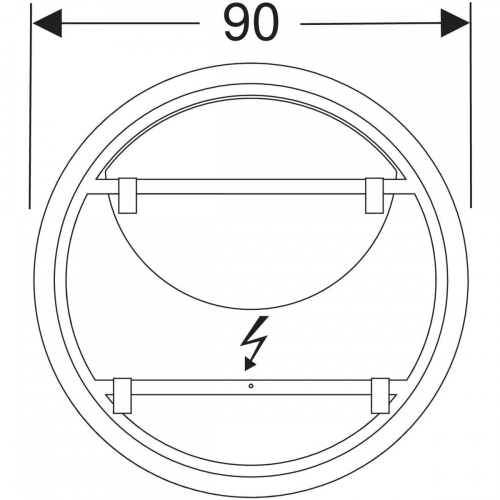 Geberit Option Round 90 tükör világítással 502.799.00.1