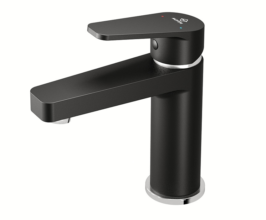 Mofém Zenit Black mosdó csaptelep leeresztő nélkül, fekete 84346280N (84.346.28.0N)